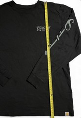 Carhartt Men’s Black Long Sleeve Crew Neck Graphic Logo Cotton Knit T-Shirt M