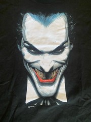 Vtg NOS big face joker 2004 dc comics graphitti XLarge black shirt Y2K
