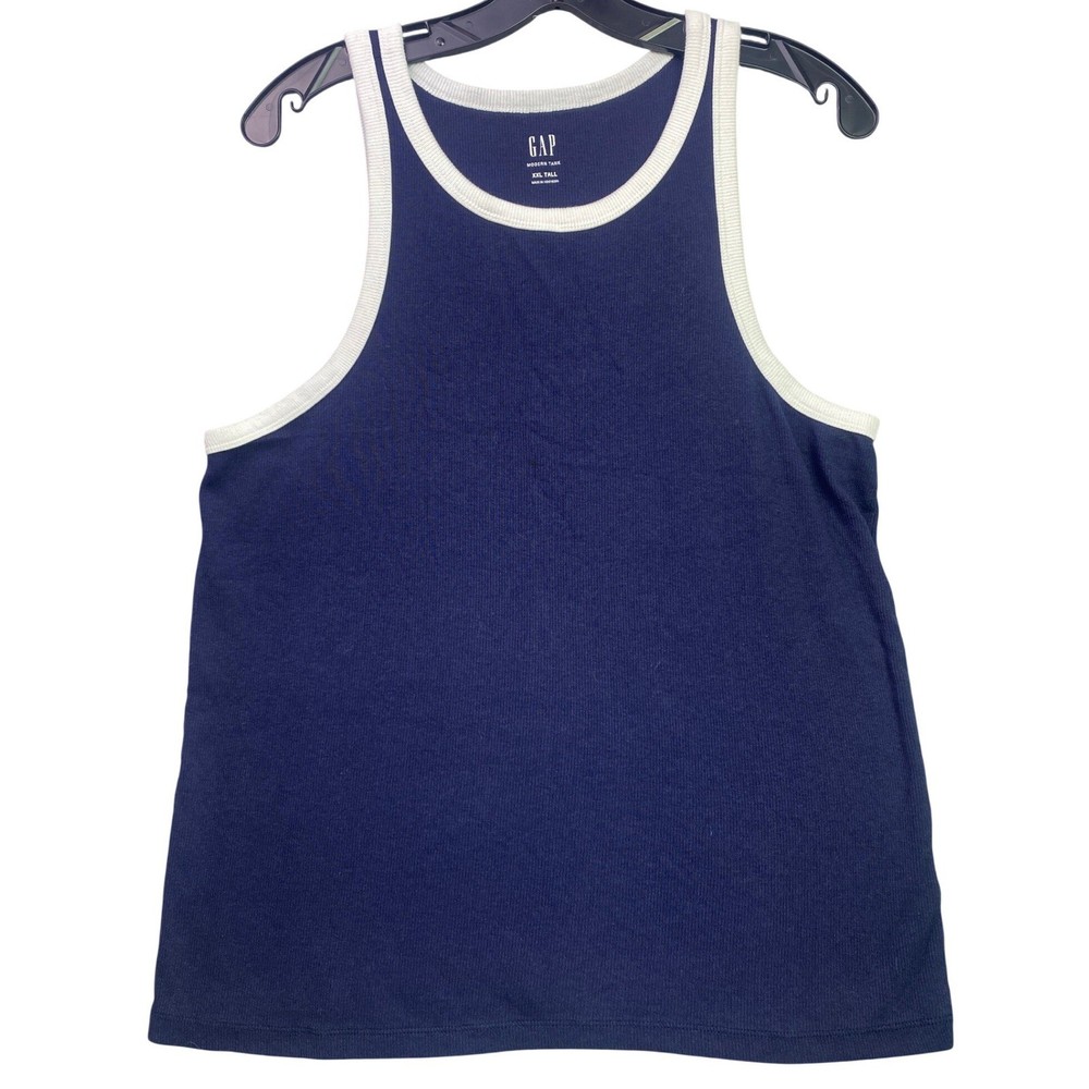 Gap Modern Tank Mens 2XL Athleisure Ribbed Athletic Preppy Work Out Basketball