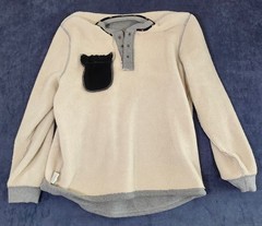 Lee Premium Select XL Gray Sherpa Lined Henley Long Sleeve Pullover 1/4 Snap