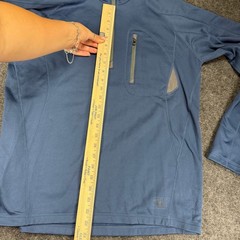 REI Co-op Mens Blue Polyester 1/4 Zip Long Sleeve Pullover Athletic Shirt