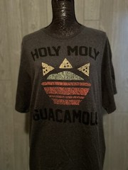 Adult Unisex Size XL Gray Holy Moly Guacamole Shirt