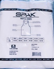 6 Packs Men’s 100% Cotton Tank Top A-Shirt Wife Beater Undershirt Ribbed WHITE