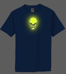 NW MEN’S PRINTED SKULL GLOW IN THE DARK FUNNY HIPSTER GRAPHIC COTTON T-SHIRT