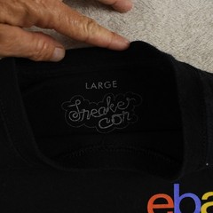 eBay Sneaker Con Reselling Since 1995 T-Shirt Mens Large Black Graphic Tee