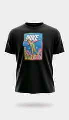 Nike Air Men’s Medium Black Lizard T-Shirt – Rare Vibrant Graphic🦎