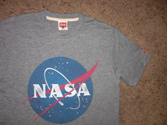 NASA Logo gray HOMAGE retro thin tri-blend short sleeve shirt men’s XS