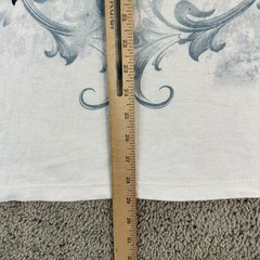 DWNTWN Express Shirt Mens Large White Blue Graphic Ascendance Luster Tattoo Tee