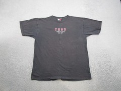 VTG Y2K 90s Tommy Hilfiger Athletic 85 Black T-Shirt Mens Size L Grunge Faded