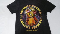 Official Marvel Thanos The Infinity Gauntlet Grey Mens T-shirt XS S M L XL