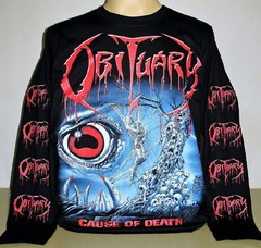 Obituary Cause Of Death Long Sleeve T-Shirt Size S M L XL 2XL 3XL Metal Band New
