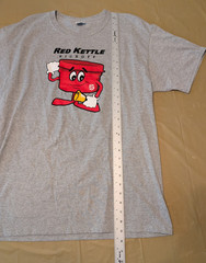 Jerzees Dri-Power Gray Red Kettle Kickoff Salvation Army T-shirt Large (Fits M)