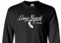 Long Beach California State T-Shirt Long Sleeve Graphic Tee Unisex Apparel