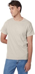 Hanes 5250 Size 5XL Authentic Short Sleeve Men’s Cotton T-Shirt Natural