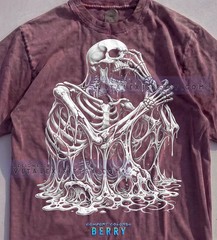 Melting Skeleton Dripping Skull Dark Art Comfort Tee Shirt Apparel