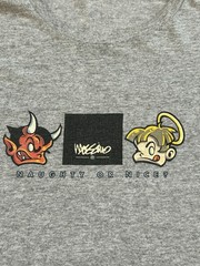 Vintage Y2K Mossimo Naughty Or Nice T-shirt Size XL Devil Angel Match Made In He