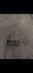 Hugo Boss V-Neck T-Shirt Striped Slim Fit Logo Designer Luxury Cotton Large Mens