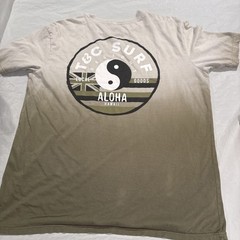 T&C Surf Designs Hawaii T Shirt Large Surfboard Ying Yang Two Tone