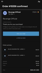REVENGE – White Heavens Tee Men’s Large Short Sleeve Crewneck Shirt 2020 RARE