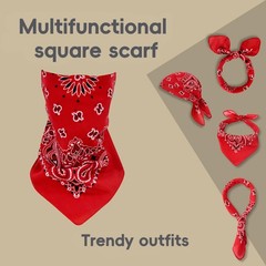 10PCS Mixed Color Paisley 22X22 Inchs Denim Bandana Set – Unisex, 100 Cotton …
