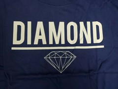 Men’s Diamond Supply Co “Strike” Print T-shirt Navy Blue Free Ship