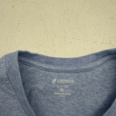 Cremieux Shirt Mens XL Blue Slim Fit Tagless Crewneck Tee Cotton Jersey