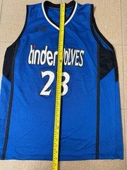 TinderWolves #23 Blue Basketball Jersey Parody Timberwolves Size M