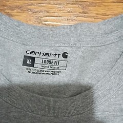 Carhartt Men’s XL T-Shirt Gray Short Sleeve Crew Neck Loose Fit Pocket K87-M