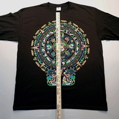 Yazbek Graphic Aztec Calendar Tee Shirt Puerto Vallarta Mexico Men’s Size XL