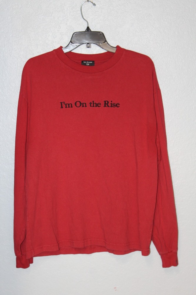 True Religion “I’m On The Rise” Deep-Red Long Sleeve T Shirt Men MEDIUM