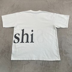 SATOSHI NAKAMOTO Logo T Shirt Men Large White Crew Neck Made in USA Short Sleeve