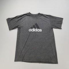 Adidas Shirt Mens Medium Gray Logo Spell Out Lightweight Casual Outdoors