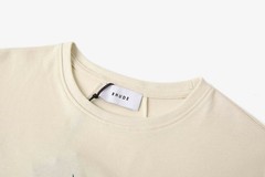 RHUDE Coastal Sunset Retro Poster Men Women Short sleeved T-shirt White
