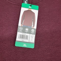 Gerry Shirt Mens Extra Large Red Textured Crew Pullover Outdoor Hike Trail New
