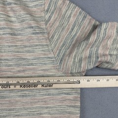 Carbon2Cobalt Shirt Men 2XL Beige Striped Henley Long Sleeve Knit Pullover XXL