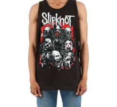 SLIPKNOT FACES Heavy Metal Band Black Tank Top