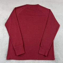 The Normal Brand Shirt Mens Large Red Crewneck Long Sleeve Chest Pocket Heavy