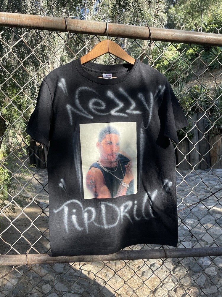 Vintage Custom Hand Painted Nelly Vintage Rap Tshirt Size Small Band Tees Rap