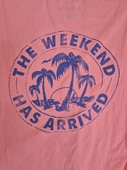 Chubbies The Weekend Has Arrived Melon Short Sleeve Tshirt Mens Size M