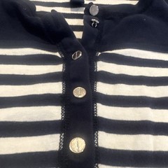 Chaps Active Men’s L Navy/White Striped Short Sleeve Henley Button T-Shirt