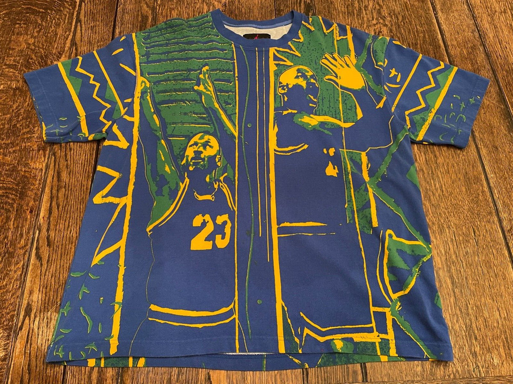 MICHAEL JORDAN Air Jumpman men’s L large All Over Print shirt basketball hip hop