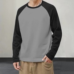 Color Block Pullover Athletic Top Polyester Fabric Contrast Panel Design