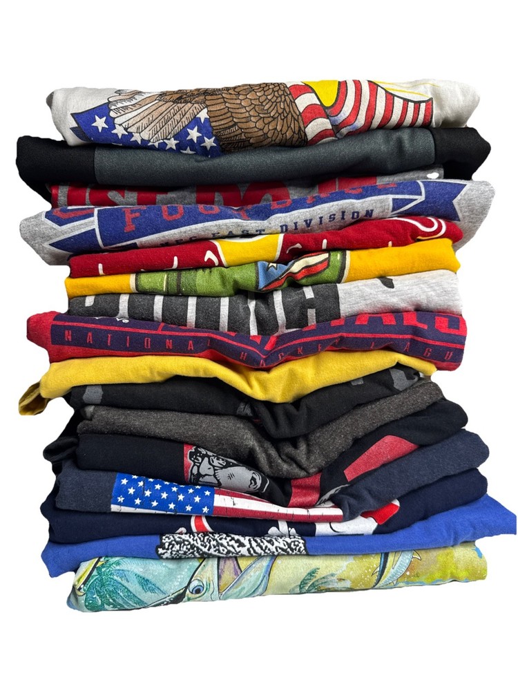 Men’s Lot Of 9 Tee Shirts Size Large Men Pop Culture USA Brands Vintage Resale