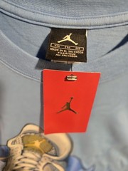 ​Vtg 2005 Jordan 4 Mist Blue Sneaker Sketch Shirt XXL NWT Deadstock AJ4 Concept