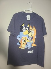 Bluey New Adult T-Shirt -Chilli Bandit Bingo Bluey XL New! With Tags