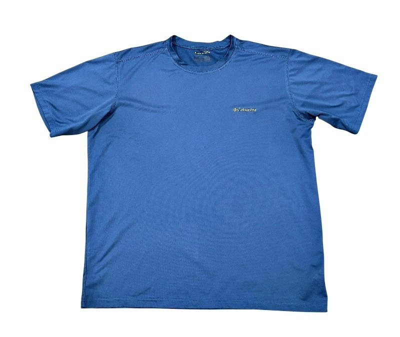 Columbia Mens XL Omni Wick Advanced Evaporation Blue Performance T Shirt 26 x 29