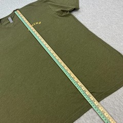Poncho Outdoors T-Shirt Mens 2XL Heather Olive Green Bobcat Snake Logo Tee