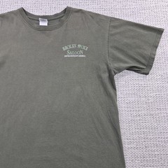 Anvil Shirt Mens Large Green Broken Spoke Saloon Vet Motorcycle Graphic Tee