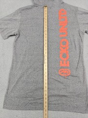 Ecko Unltd Shirt Mens Large Gray Marled Short Sleeve Hoodie Graphic EO12K821