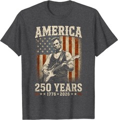 Abraham Lincoln Playing Guitar 4th July 250th Anniversary T-Shirt